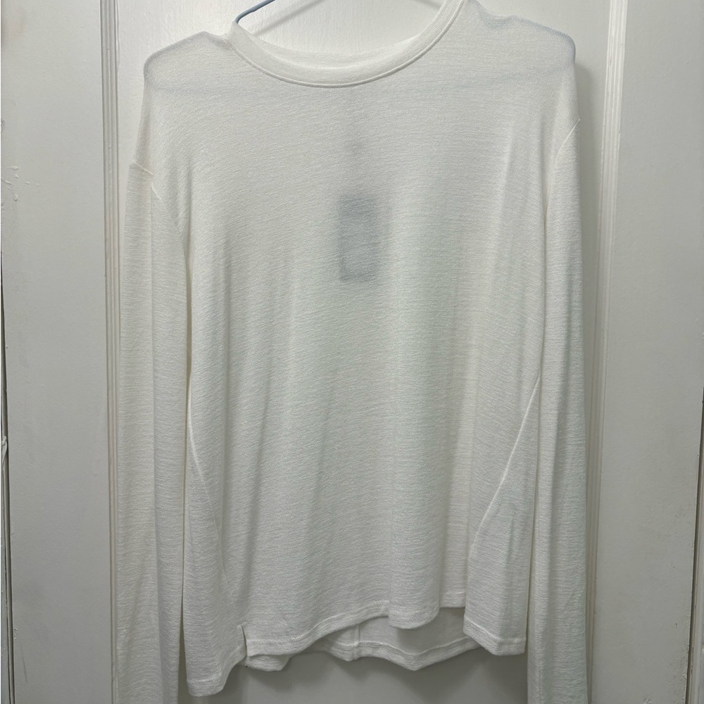 NWT Rag & Bone The Knit Long Sleeve Tee in White - Picture 4 of 4